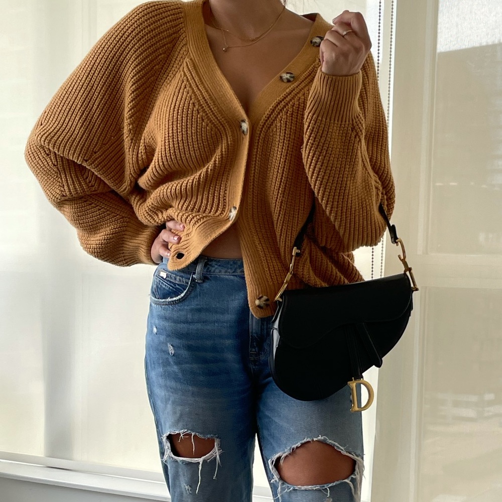 ASOS mustard color cardigan